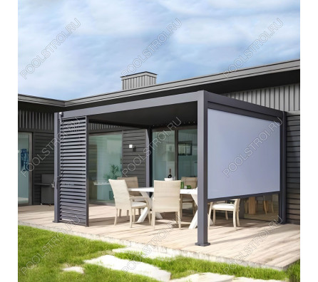 Пергола Aquaviva Нео (отдельностоящая, руч. упр. ламелями, 3х6м, белый)