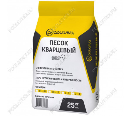 Песок кварцевый 25кг Aquaviva 0,8-2,0 мм К